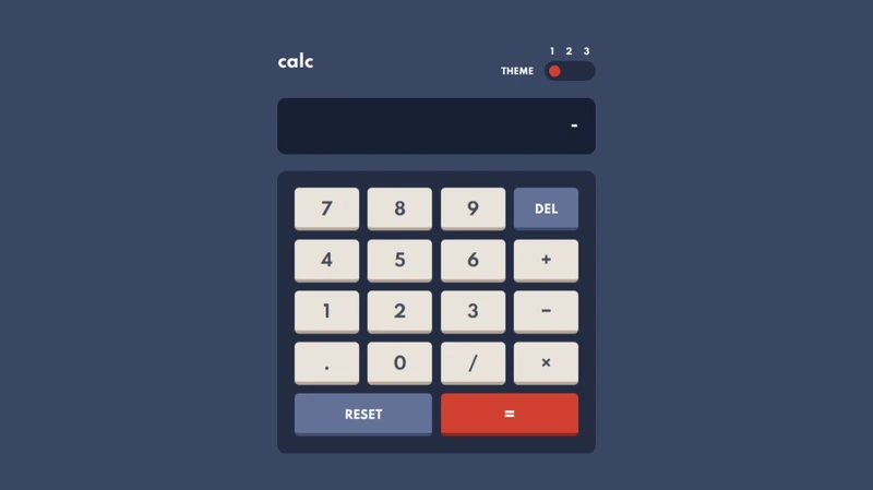 The calculator displaying the expression '−' in the sign state.